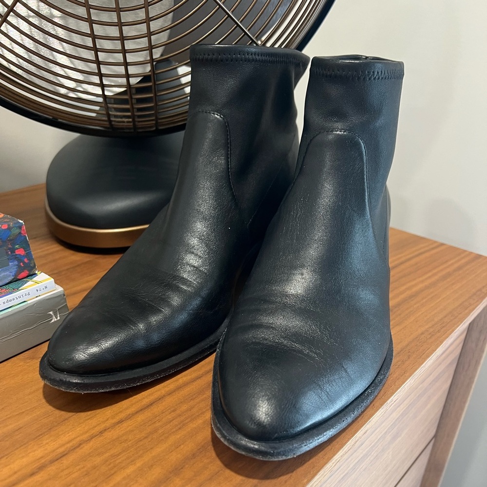 Authentic Alexander Wang leather booties with metal insert in heel - Picture 3 of 6